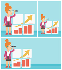 Image showing Woman searching opportunities for business growth.