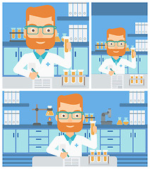 Image showing Laboratory assistant working.