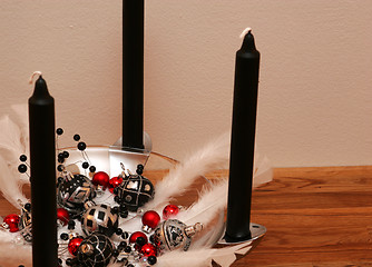 Image showing black christmas decor