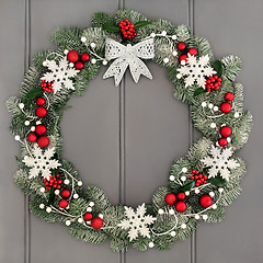 Image showing Decorative Christmas Wreath  