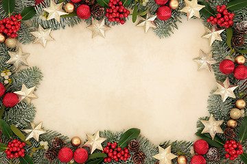 Image showing Christmas Star Background  Border