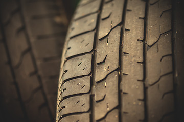 Image showing worn-out tires close up