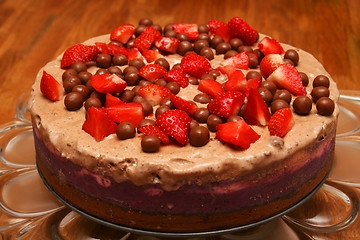 Image showing Strawberry icecake