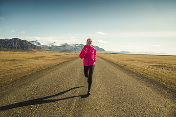 Image showing Winter running