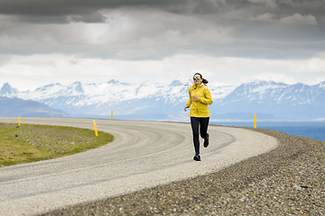 Image showing Winter running