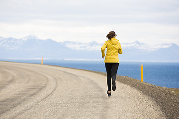 Image showing Winter running