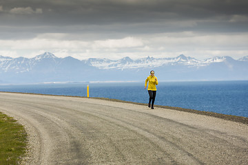 Image showing Winter running