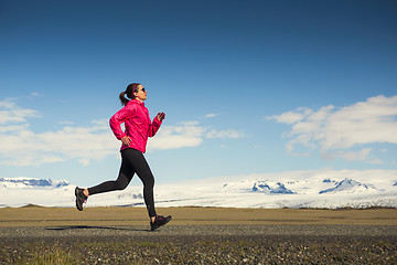 Image showing Winter running