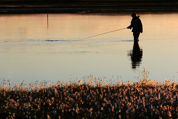 Image showing Twilight fishing