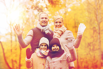 Image showing happy family in autumn park