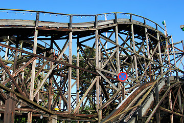 Image showing old rollercoaster track