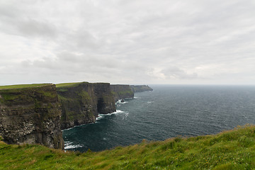 Image showing cliffs of moher and atlantic ocean in ireland