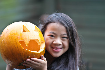 Image showing Pumpking girl