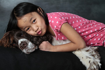 Image showing Child and dog