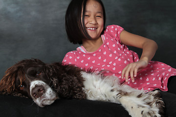 Image showing Child and dog