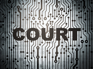 Image showing Law concept: circuit board with Court