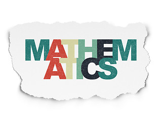Image showing Education concept: Mathematics on Torn Paper background