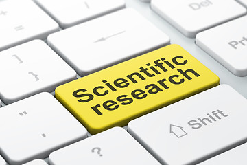 Image showing Science concept: Scientific Research on computer keyboard background