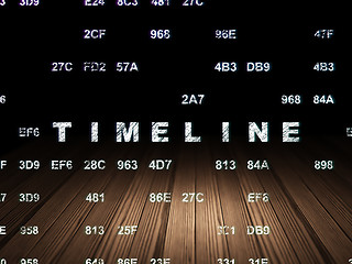 Image showing Time concept: Timeline in grunge dark room