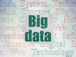 Image showing Data concept: Big Data on Digital Data Paper background