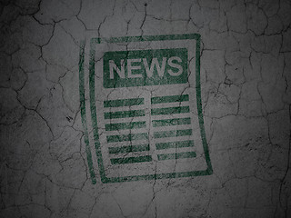 Image showing News concept: Newspaper on grunge wall background