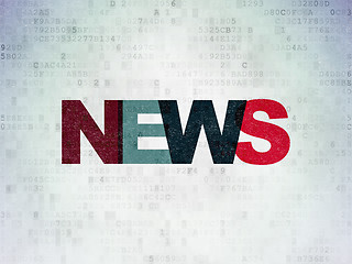 Image showing News concept: News on Digital Data Paper background