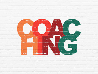 Image showing Learning concept: Coaching on wall background