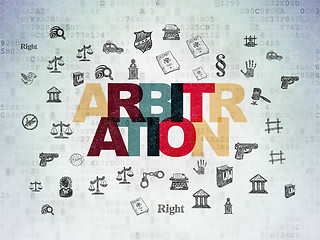 Image showing Law concept: Arbitration on Digital Data Paper background