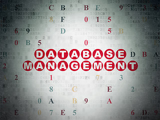 Image showing Database concept: Database Management on Digital Data Paper background