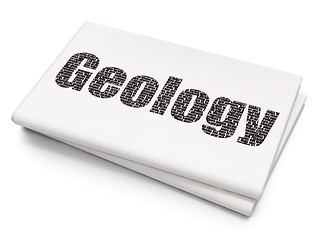 Image showing Learning concept: Geology on Blank Newspaper background