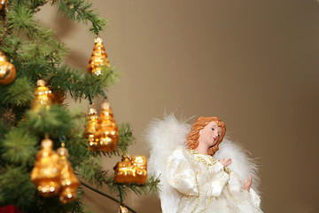 Image showing Angel and tree