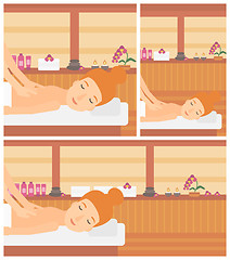 Image showing Woman recieving massage vector illustration.