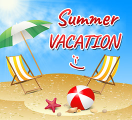 Image showing Summer Vacation Shows Vacation Season Beach Getaway