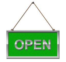 Image showing Open Sign Represents Grand Opening Or Launch