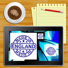 Image showing Made In England Products English Manufacturing 3d Illustration