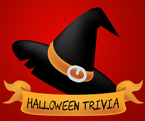 Image showing Halloween Trivia Indicates Trick Or Treat Horror