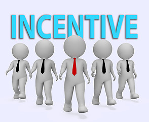 Image showing Incentive Businessmen Represents Induce Rewards 3d Rendering