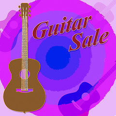 Image showing Guitar Sale Indicates Save discounts And Promo