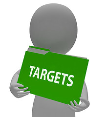 Image showing Targets Folder Means Objective Plans 3d Rendering
