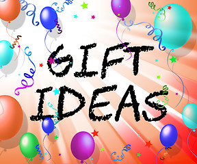 Image showing Gift Ideas Represents Giftbox Giving And Celebration