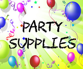 Image showing Party Supplies Represents Celebration Shopping And Products