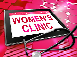 Image showing Womens Clinic Shows Online Female Health 3d Illustration