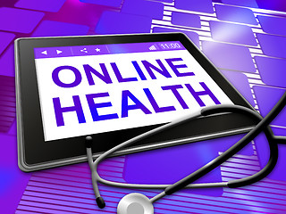 Image showing Online Health Shows Medical Wellbeing 3d Illustration