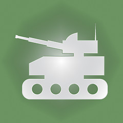 Image showing Tank Icon Means Armed War And Weapons