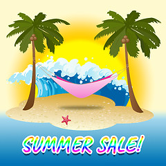 Image showing Summer Sale Retail Offer Beach Discount Promotions