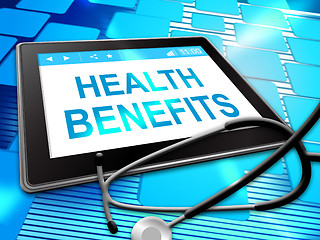 Image showing Health Benefits Represents Medical Perks 3d Illustration