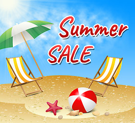 Image showing Summer Sale Retail Offer Seaside Discount Promotion