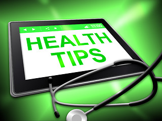 Image showing Health Tips Indicates Wellness Support 3d Illustration