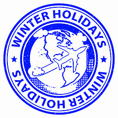 Image showing Winter Holidays Indicates Vacation Vacational And Vacations