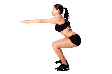 Image showing Squats fitness sport training gym workout